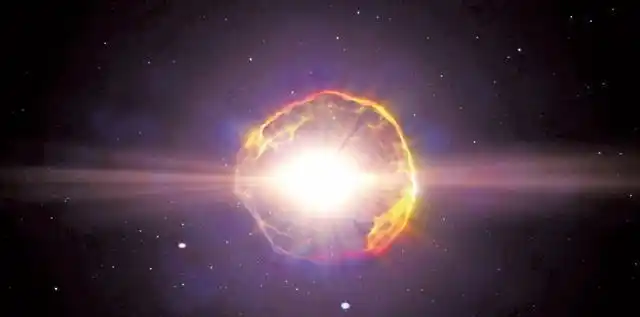 通常在两种非常特殊的情形下,超新星爆发:1,当一颗质量大约是太阳20倍