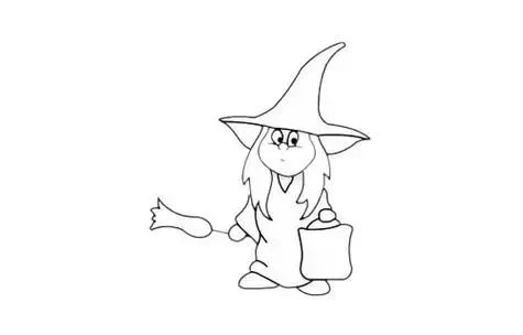巫婆简笔画简单画法步骤步骤教程及图片大全
