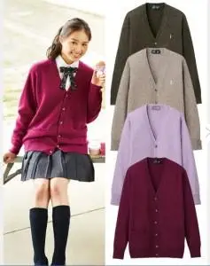 日本代购eastboy jk制服校服100%羊毛开衫 冬季前开针织衫保暖
