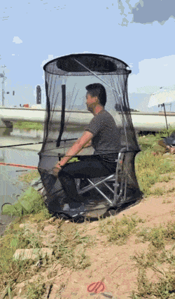 钓鱼的时候一定要做好防护措施,这样才能钓的更加舒适.