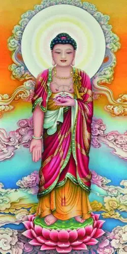 西方三圣像,见闻者家人增福添德,后代福报无穷!