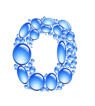 创意水滴数字0