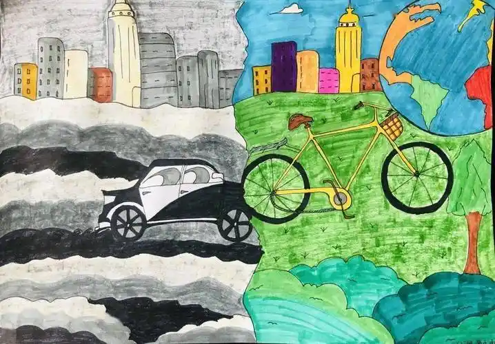 共绘环保梦——五一班环保绘画作品展环保主题幼儿绘画作品一等奖同在