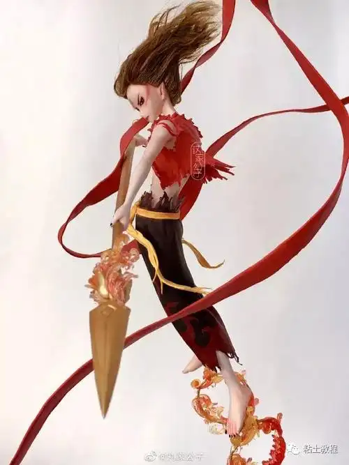 哪吒就算生来是一只泥丸也要逆天改命变身浴火手办哪吒之魔童降世粘土