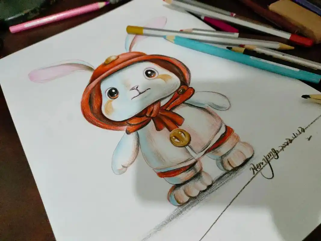 小兔子乖乖#治愈系 #手绘 #画画 #愿所有的美好和期待都能 - 抖音