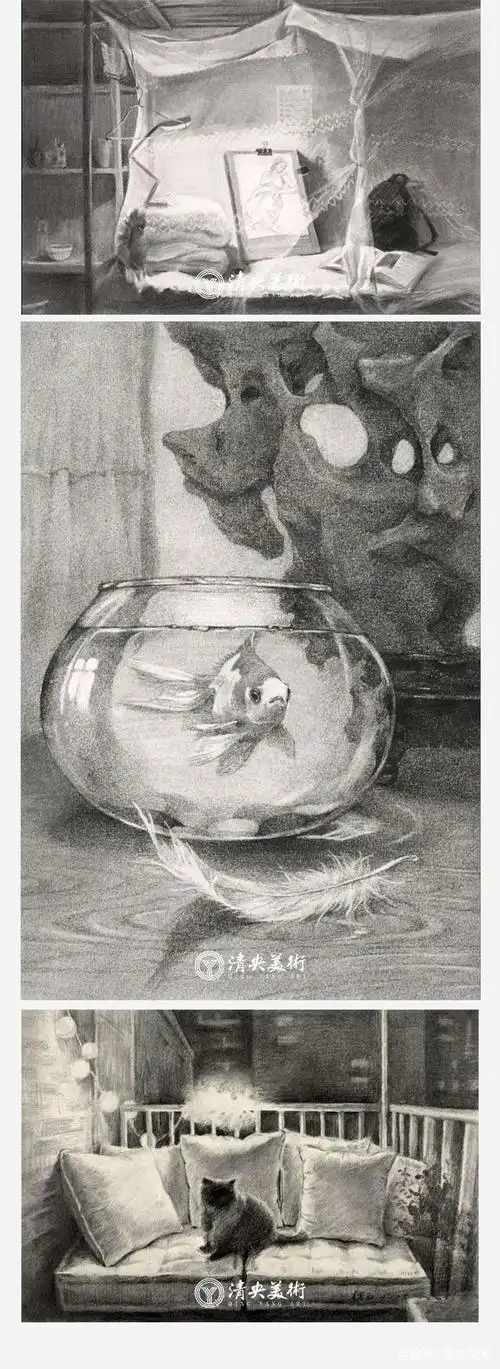 美术集训|怎么画好一张设计素描(题材·构图·构成·形式))