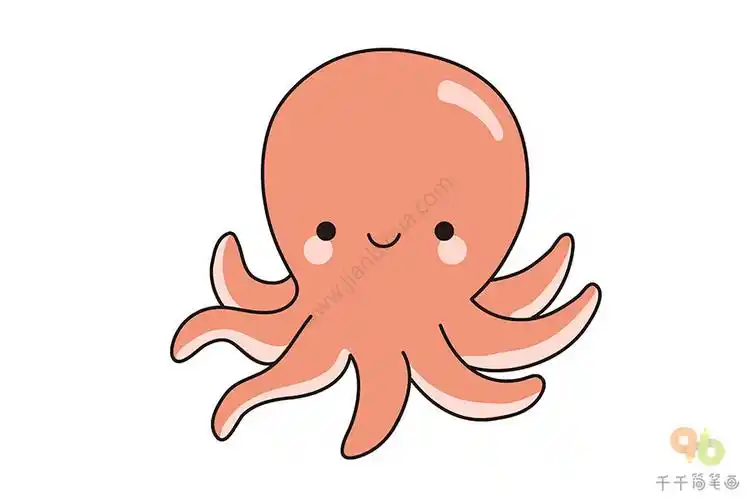 如何画章鱼简笔画