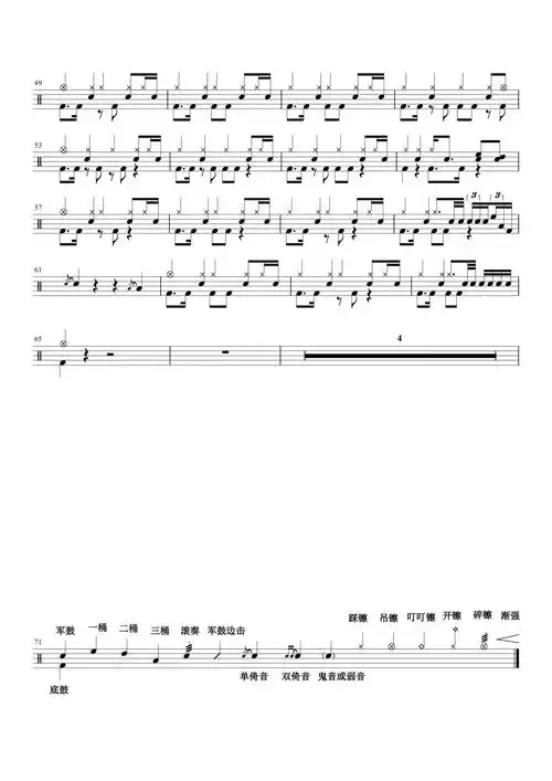 星辰大海架子鼓谱2