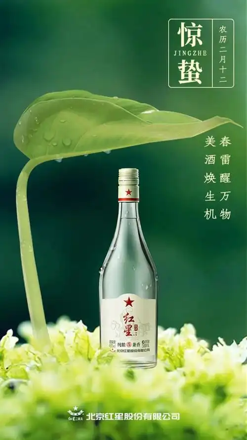 知名白酒品牌红星二锅头全年节日海报文案