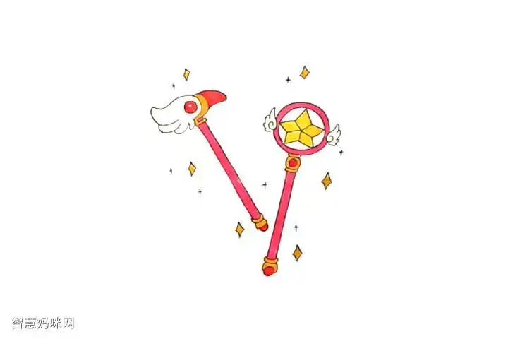 动漫魔法棒简笔画