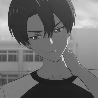 r黑白动漫男头在这无情冷漠世界里守护着你