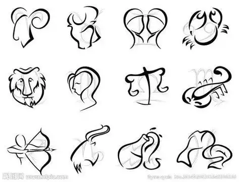 星座简笔画十二星座简笔画,双鱼星座简笔画_竞价网