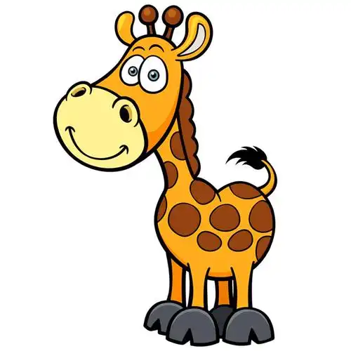 卡通长颈鹿头像高清高清的可爱长颈鹿卡通头像