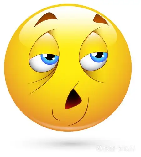 笑脸矢量图-疲惫的脸