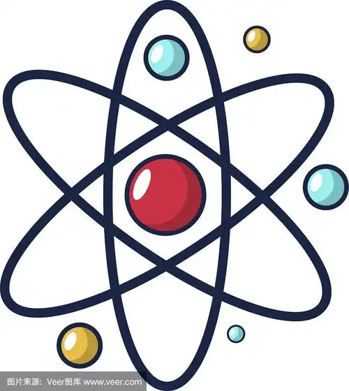 原子图标卡通风格