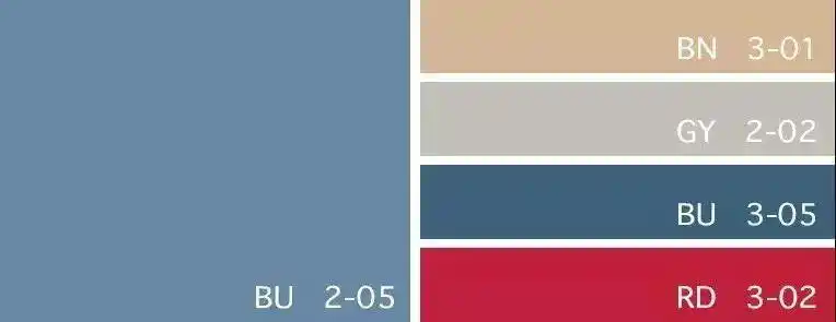 色卡:灰蓝色 米褐色 银白色 深灰蓝 中国红成熟的儿童房设计可以充满