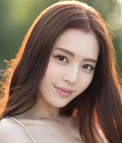 中分中长直发无刘海发型女,好看还瘦脸