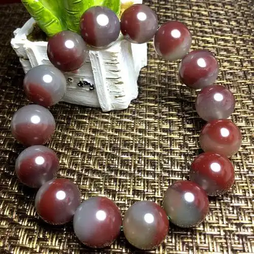 128 美货超美紫绿玛瑙单圈手链 规格13mm  51克颗粒大 颜色是真的好