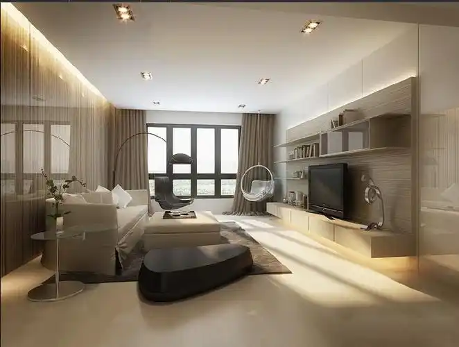 浅咖色客厅装修效果图_浅咖色客厅装修效果图大全(高清图片)-蜜罐蚁