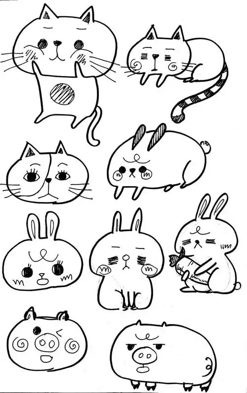 【黑白简笔画】1只笔就能搞定的-插画绘画教程