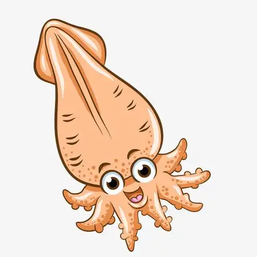 卡通墨鱼矢量图下载