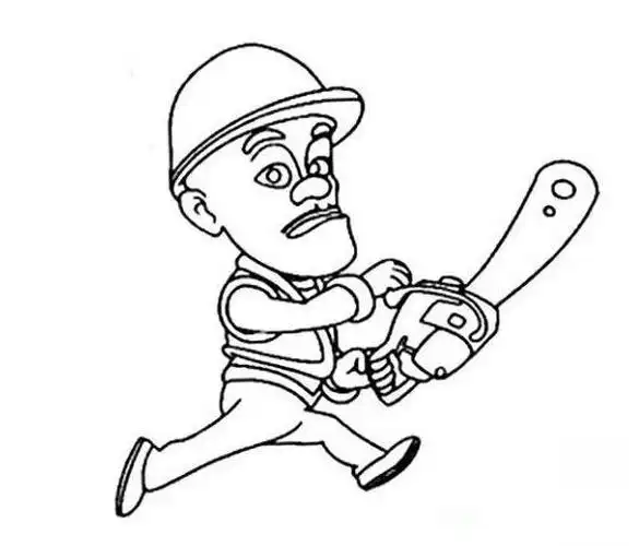 幼儿光头强正面简笔画图片得意的光头强