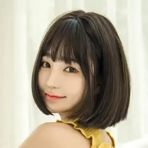 假发女短发夏季仿真日系黑色波波头减龄学生头全头套圆脸大脸发型