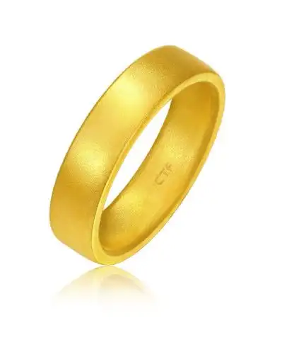 黄金戒指樱花贝壳婚嫁款足金闭口戒实心女戒计价