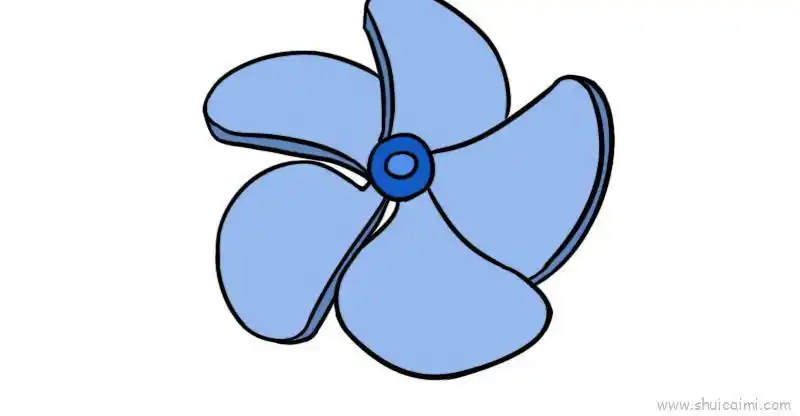 船螺旋桨简笔画