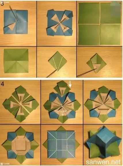 盒如何折一个魔幻正方体-5分钟折纸可装垃圾的的折纸视频可以放在桌面