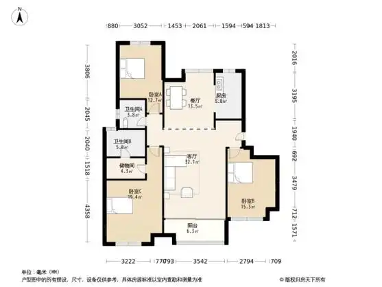 港城滴水湖馨苑城萃户型图