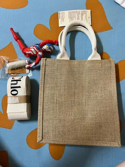 无印良品麻布包改造diy包包