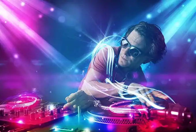 时尚炫酷的dj音乐师高清图片