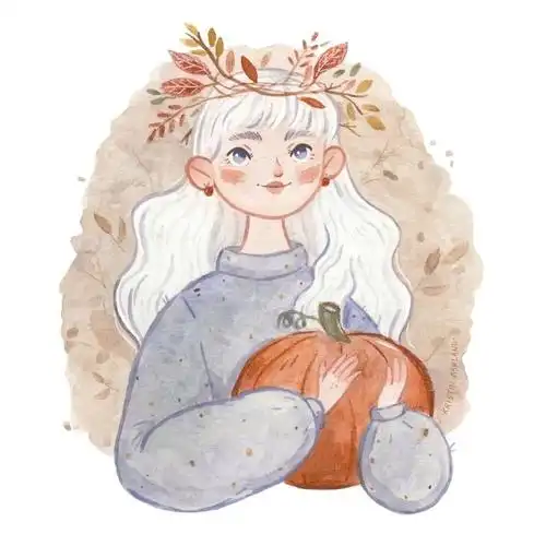 水彩插画温馨治愈的手绘小插画