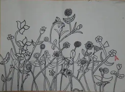 百花齐放的画面简笔画