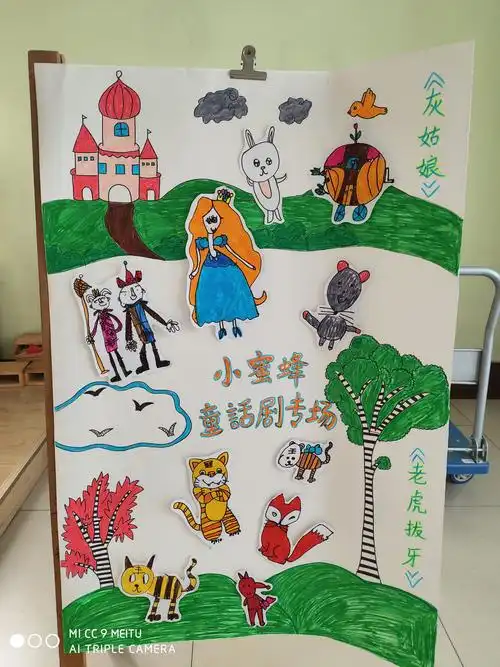 这是我们一起为我们班的童话剧设计的海报,欢迎大家前来观看!