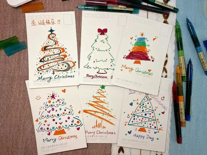手绘圣诞贺卡