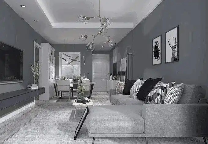 极简生活浅灰墙面装修效果图