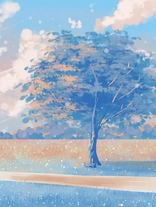 治愈系唯美插画手机壁纸小暑夏天梦幻唯美