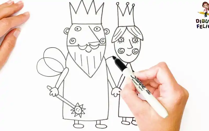 简笔画一步一步教你学画国王和王后一看就会的简笔画超简单丨绘画丨