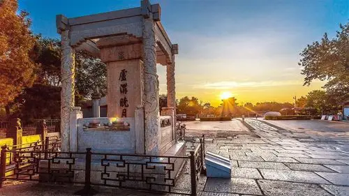 卢沟桥清晨日出高清桌面壁纸