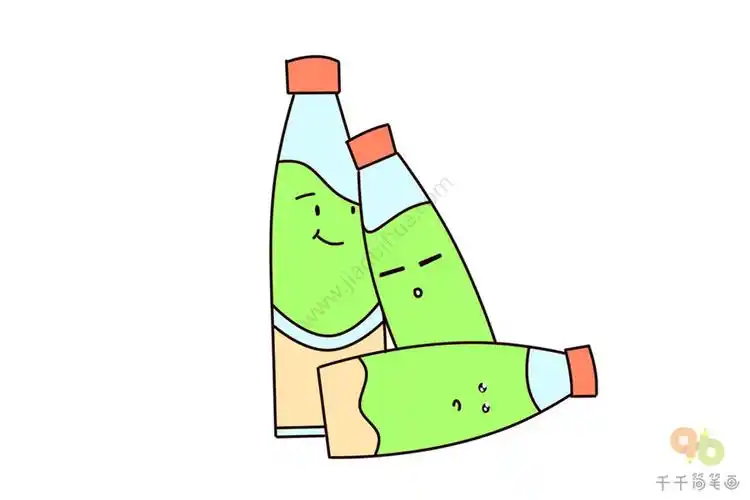 外观可爱的运动饮料简笔画图片大全
