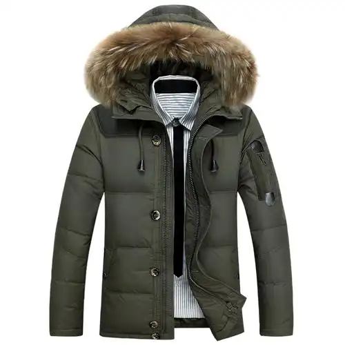 newlake新款男士羽绒服男短款加厚毛领户外冬装男保暖加大码外套潮