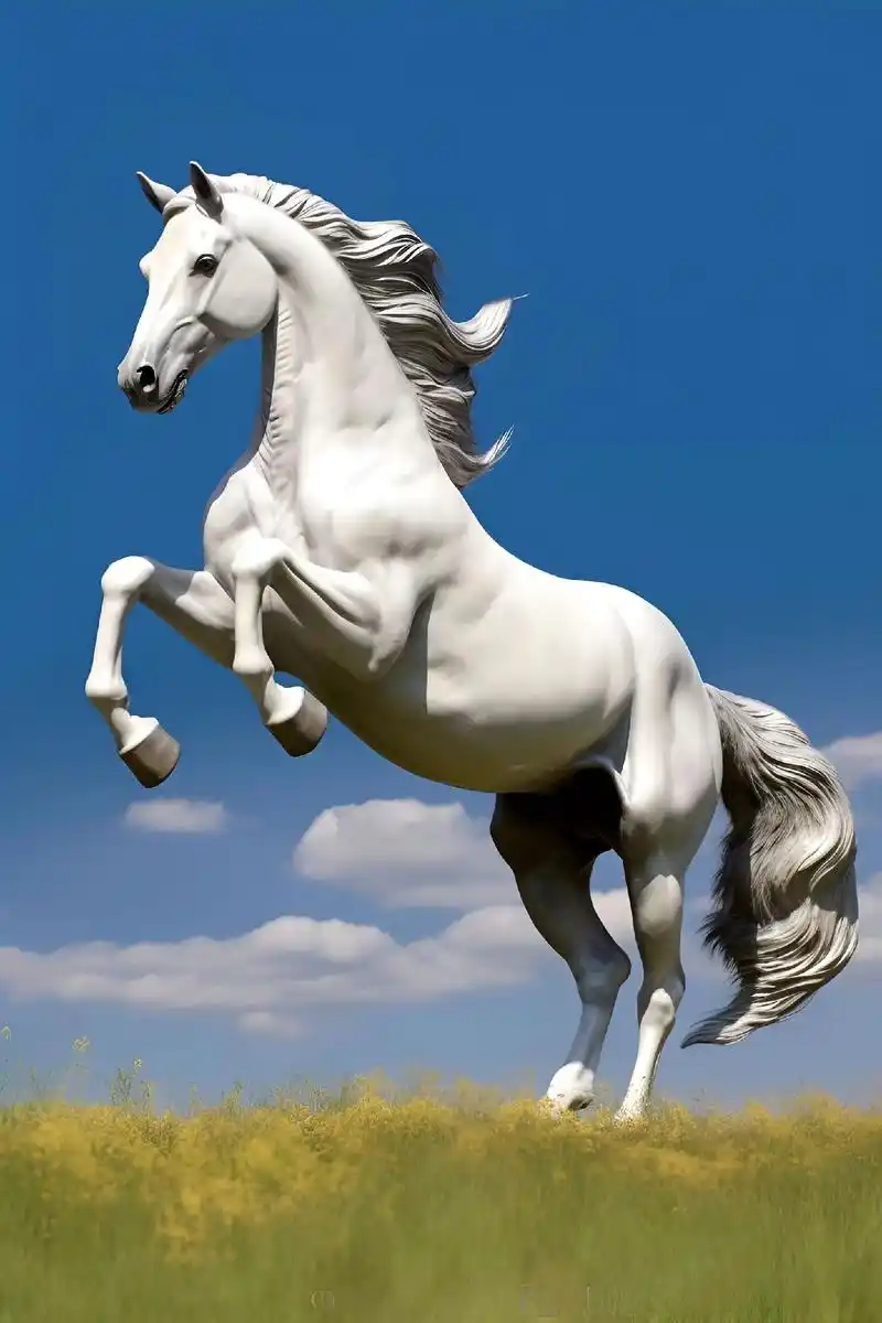 当骏马奔跑时,它们那灵动的四蹄仿佛融入了飞翔的感觉,带起一阵
