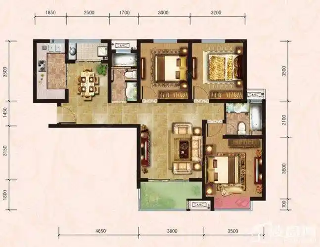 洛阳新房 洛龙区楼盘 市政府开元湖楼盘 > 宝龙城市广场户型图 龙邸d