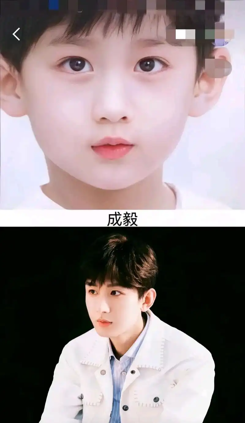 明星小时候和长大后对比图,还是能看出小时候的影子的