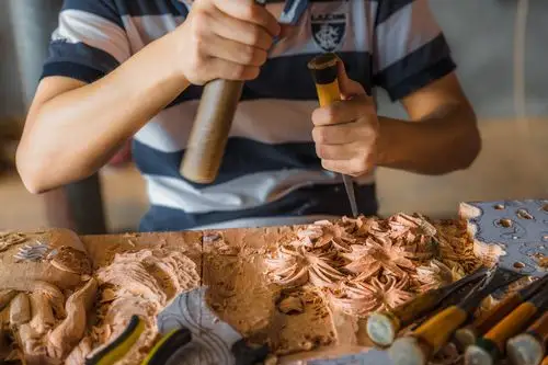 血稠木《仕女图》雕刻全过程