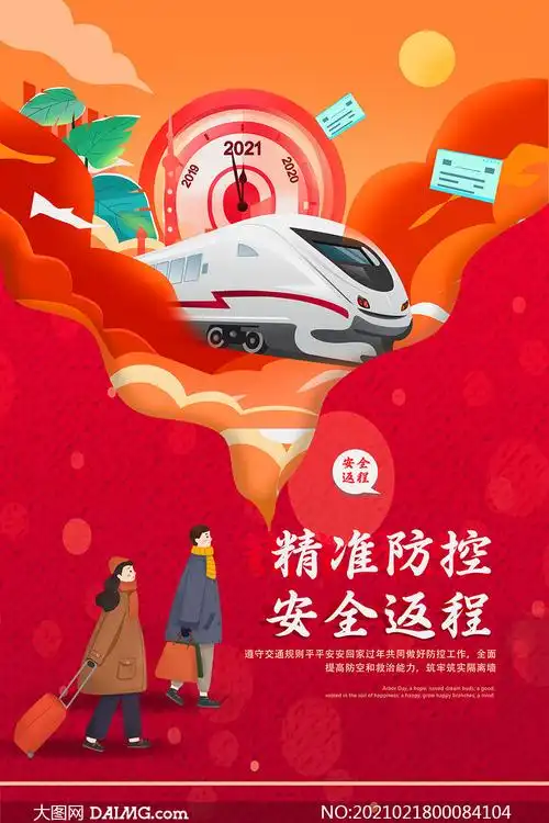 返程期间疫情防控宣传海报psd素材