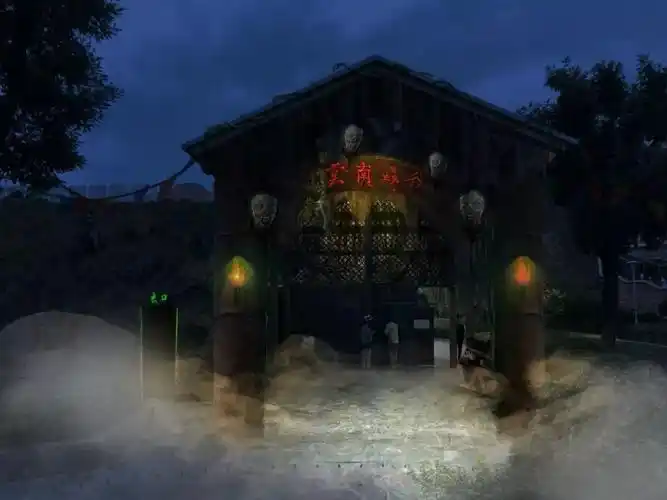 大电影场景欢乐谷内将情景还原--天黑 请吹灯--天津欢乐谷欢乐谷和