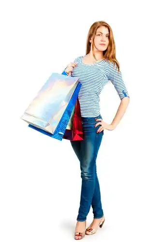 美女,许多,购物袋